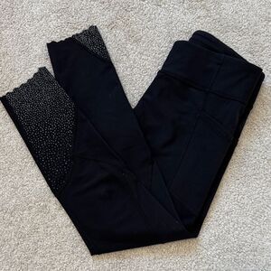 lululemon Tight Stuff Reflective Leggings with Pockets Black 25" sz8
